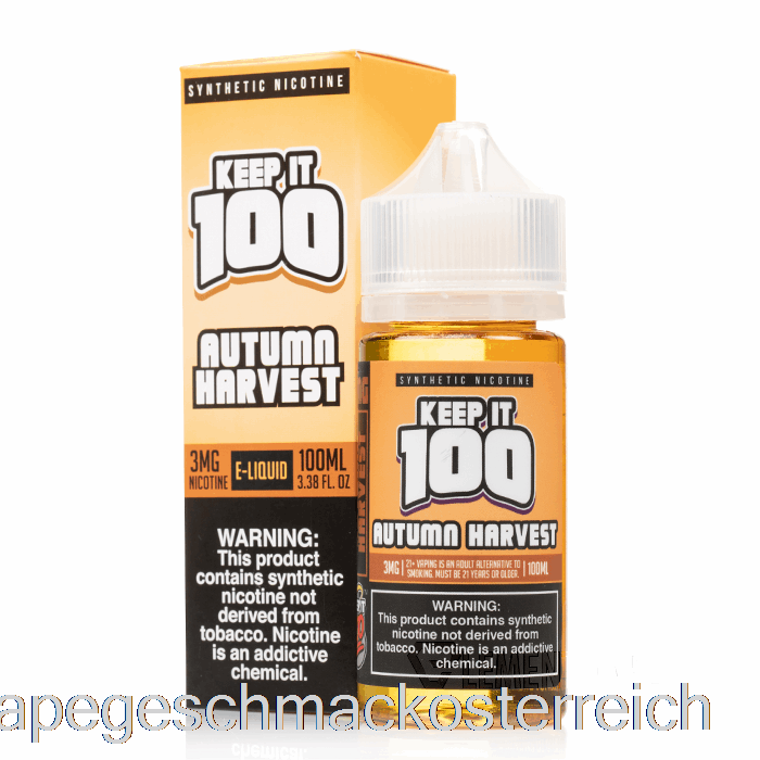 Herbsternte - Keep It 100 E-Liquid - 100 Ml 0 Mg Vape-Geschmack